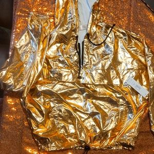 Light Weight Gold Pullover Jacket